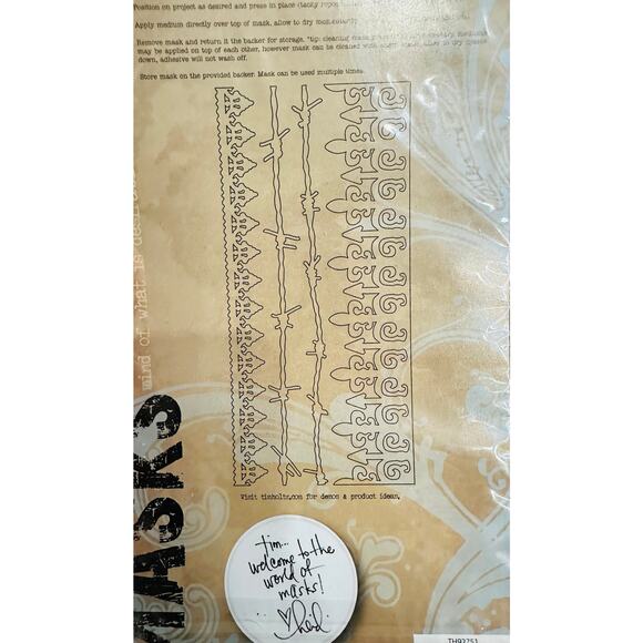 Tim Holtz-MASKS 1 set - Picture 2 of 2
